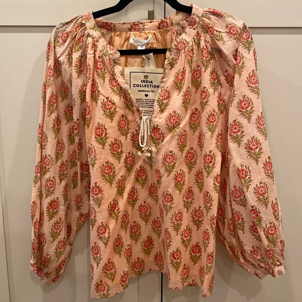 Emerson Fry Pink Floral Blouse